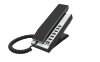 Wandmontierbares Desktop-IP-Telefon mit 2 SIP-Konten, Einstiegsmodell für Hotels, mit 802.3af PoE, Konferenzfunktion und Magnetischem Hörer