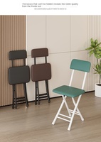 Chaise pliante sans accoudoirs en plastique, style tendance, simple, portable, avec dossier, pour loisirs, bureau, formation, ordinateur, maison et pêche