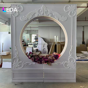 LEDA moda fábrica de gama alta personalizado acrílico UV telón de fondo para fiesta de cumpleaños boda banquete decoración de escenario - Product Image 3