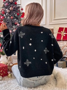 Personnalisé Hiver Unisexe Renne Jacquard Conception <span class=keywords><strong>Pull</strong></span>-over Tricoté <span class=keywords><strong>Pull</strong></span> Drôle Moche <span class=keywords><strong>Pull</strong></span> De Noël - Product Image 6