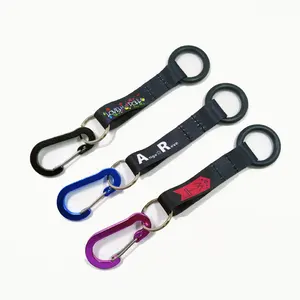 Bottle Holder Lanyard Custom Printed Carabiner Hook Strap Bottle Holder Key Chain Multi---functional Lanyard