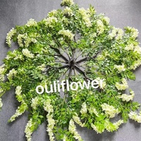 Nouveau Design U-3228 taille OEM couleur soie artificielle Wistaria fleur de plafond suspendue pour décoration de mariage