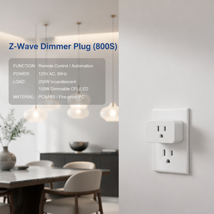 Wholesale Z-Wave Plus Smart <strong>Dimmer</strong> <strong>Plug</strong> 125V 100W LED 200W In-Wall Light <strong>Switch</strong> for Home Automation Alexa Google SmartThings Hub - Product Image 2
