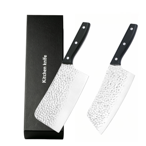 Ensemble de 2 haches de cuisine chinoises forgées à la main en ABS, couteau à trancher et hachoir à os en acier inoxydable, OEM/ODM DIY - Product Image 3