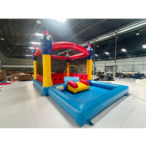 <span class=keywords><strong>Château</strong></span> gonflable commercial de PVC 4*4m de nouvelle conception avec le <span class=keywords><strong>château</strong></span> plein d'entrain sautant de glissière pour l'amusement pour des enfants en vente - Product Image 2