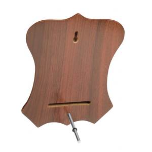 Targa in Legno Marrone Chiaro 180x230x15 mm a Forma di Scudo per Esposizione - Product Image 2