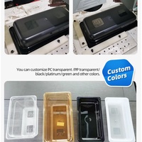Goodman Keukenapparatuur Plastic PC Voedselbewaarbak Gastronorm GN Pan Transparant/Zwart 2.77L Aanpasbare Kleuren Hotel Buffet
