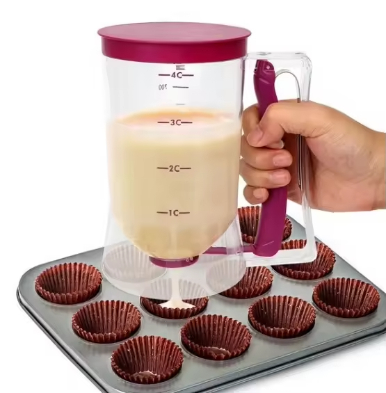 New Cupcakes Pancakes Cookie Cake Muffins Baking Tool Waffles Batter Dispenser Cream Speratator Measuring Cup