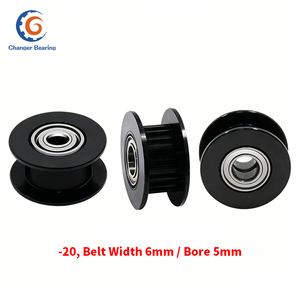 <span class=keywords><strong>Poulie</strong></span> tendeur noire, largeur de courroie 6 mm, roue dentée de type H, 16 dents, 20 dents, <span class=keywords><strong>poulie</strong></span> de distribution lisse GT2 - Product Image 3