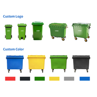 120 litres 240L extérieur en plastique PE-HD poubelle à roulettes poubelle conteneur poubelle