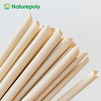 Paille en bambou jetable sans PLA personnalisée 6mm 8mm 12mm paille à boire biodégradable pour fête restaurant thé Boba