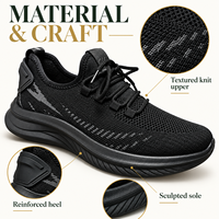 Chaussures de course en maille respirante avec col montant et semelle amortissante pour un usage quotidien et décontracté