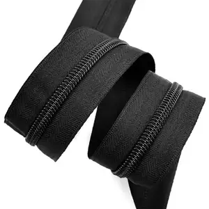 尤努斯拉链定制尼龙长手提袋卷拉链运动包背包拉链卷黑色长链