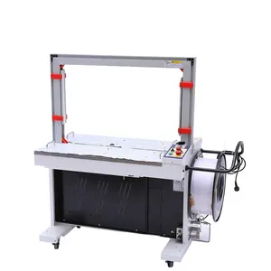 Fully Autom Plastic Pp Strap Band Belt Banding Carton Box Tying Side Bottom Seal Paper Rolls Automatic Strapping Machines
