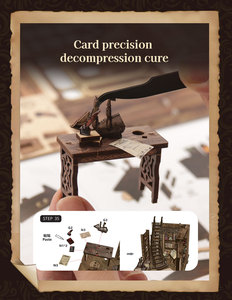 Kit de Casa de Muñecas de Madera en Miniatura, Rincón de Lectura Encantado, Rompecabezas 3D con Iluminación LED, Decoración de Estantería de Fantasía - Product Image 6