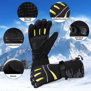 Winter Hand Warmer Battery <strong>Heated</strong> <strong>Gloves</strong> Motorcycle Customized Logo Five Fingers Heating <strong>Gloves</strong> - Product Image 2