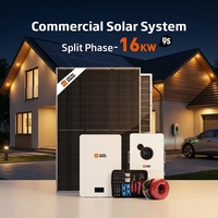 All-in-One 16kW 30kWh Solarstromanlage mit 450W bifazialen Solarmodulen und 48V Lithium-Batteriespeicher für Wohnhäuser