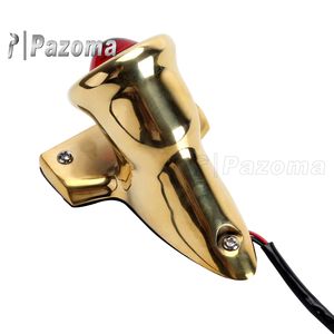 Латунные задние фонари, светодиодный задний фонарь на заказ, встроенная лампа, подсветка номерного знака, универсальная подсветка для Мотоциклов Harley Bobber - Product Image 5