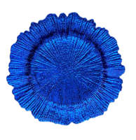 Assiettes de présentation en plastique décoratives pour mariage, 13 pouces, motif récif doré, en acrylique, pour la mise en table de mariage - Vente en gros