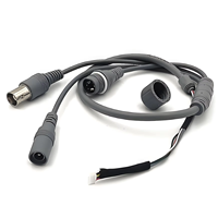 Cable de alimentación de vídeo de 550mm, arnés de cableado, aislamiento de PVC, Conductor Coaxial de cobre de 50ohm, botón de Reinicio de alimentación CC, conector BNC