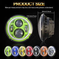 Phare avant LED rond de 45W et 7 pouces avec yeux d'ange ambrés Approuvé par le DOT pour les accessoires de carénage de voiture et de moto Harley IP67