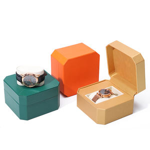 Vente en gros de boîte de montre vide de luxe de fabricants emballage avec logo personnalisé Oem boîte de montre octogonale simple de qualité supérieure en cuir - Product Image 4