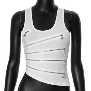 Gilet sans manches pour femmes <span class=keywords><strong>Dropshipping</strong></span> 2025 Spring <span class=keywords><strong>Boutique</strong></span> Fashion Cool Girls Zipper - Product Image 3