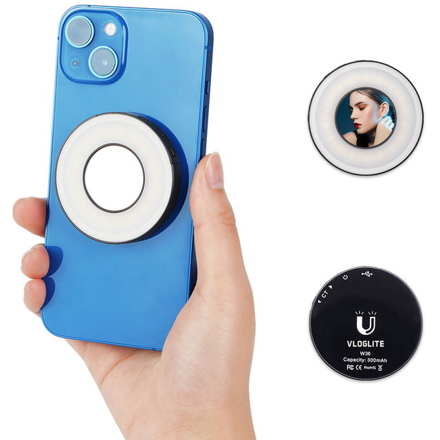 Factory OEM ODM Patent Unique Design Mini Mirror Mobile Phone Light Selfie Ring Filled Light Strip Bracket