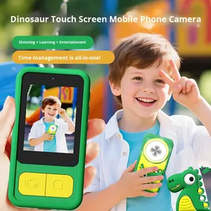 R2509-836恐龙造型儿童相机迷你教育数码相机自拍MP3功能防水儿童手机相机 - Product Image 3