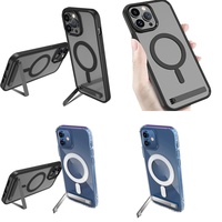 Casing Ponsel Magnetik dengan Penyangga, Grosir Casing Ponsel untuk iPhone 14 13 12 Plus 17 Pro Max Air 16 15 11, Anti Benturan