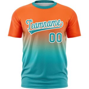 เสื้อยืดเบสบอลไล่ระดับสีแบบกำหนดเองชุดกีฬาส่วนตัวพร้อมโลโก้ชื่อทีมและหมายเลขสำหรับผู้ชายผู้หญิงและเยาวชน - Product Image 2