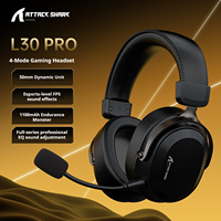 Auriculares Inalámbricos para Juegos Attack Shark L30PRO 4 en 1, 2.4GHz/BT/3.5mm/USB-C, Baja Latencia para PC, PS5, Switch, Móvil