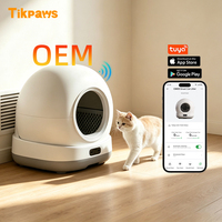 Bac à litière pour chat autonettoyant OEM 72L Toilette automatique pour chat Bac à litière intelligent pour chat Bac à litière autonettoyant avec élimination des odeurs