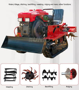 Micro-motoculteur rotatif à chenilles en promotion, 25 CV, pour travaux de drainage et d'irrigation, 35 CV, pour vergers - Product Image 5