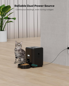 Pengumpan Kucing Otomatis Pintar WiFi dengan Kontrol Aplikasi untuk Pemberian Makan Jarak Jauh, Dapat Dilepas untuk Kemudahan Pembersihan - Product Image 3