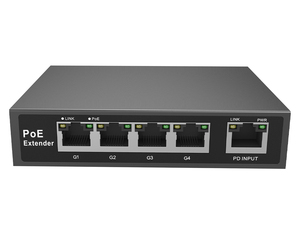 ตัวขยายสัญญาณ PoE แบบ 5 พอร์ต Gigabit 100/1000Mbps 60W 1 เข้า 4 ออก ตัวทวนสัญญาณ PoE แบบติดตั้งบนราง DIN รองรับ VLAN สำหรับกล้อง 48V กล้องวงจรปิดไร้สาย - Product Image 4