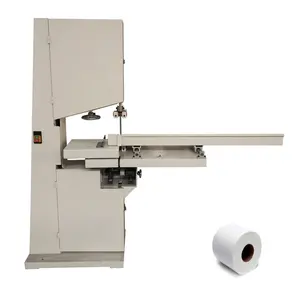 On stock semi automatic toilet paper roll cutting machine