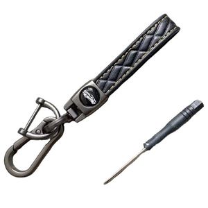 Porte-clés en cuir PU imprimé promotionnel d'usine avec logo de voiture, porte-clés personnalisé, anneaux porte-clés - Product Image 1