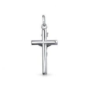 Regalos de Navidad, Collar con Colgante de Cruz de <span class=keywords><strong>Jesús</strong></span> en Plata de Ley 925 Personalizado, Joyería Cristiana INRI - Product Image 3