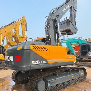 Puissante pelle sur chenilles d'occasion Hyundai 220lc-9s, modèle d'excavatrice d'occasion 22 tonnes 220-9s, moteur d'origine pour l'exploitation minière - Product Image 4