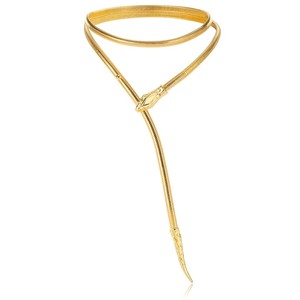 Collana a forma di serpente a forma di serpente di moda di vendita calda collana di gioielli con ciondoli lunghi in <span class=keywords><strong>argento</strong></span> dorato e personalizzati - Product Image 1