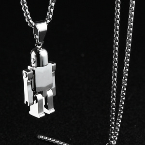 Una collana robot personalizzata in acciaio inossidabile per uomini e donne alla moda giapponesi e coreani, con mani e <span class=keywords><strong>piedi</strong></span> <span class=keywords><strong>mobili</strong></span>, e - Product Image 1