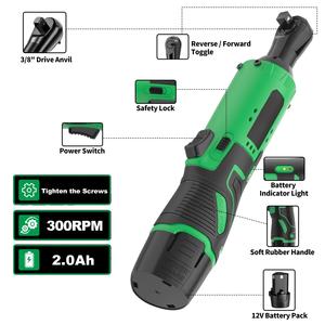 12V Ratchet Wrench DIY Grade Impact 45Nm Torque <b>Battery</b> Powered for Car Local US Warehouse CW-12A-1 Cordless Ratchet Wrench CW-1 - Product Image 4