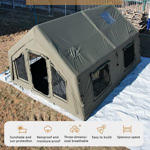 Inflatable Camping Tent,Person Glamping Inflatable Tents for Camping, 2025 Update Zipper Door Easy Setup <b>Blow</b> Up Tents Big House - Product Image 6