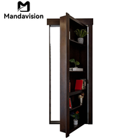 Porte Murphy en bois massif de style moderne, bibliothèque invisible, isolation acoustique, pour appartement, hôtel, chambre, salon, finition intérieure