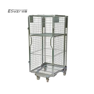 الثقيلة شبكة سلكية متداخلة عربة لوجستية الصلب تخزين البضائع لفة قفص البليت - Product Image 1