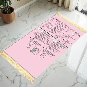 Tapis de prière islamique musulman portable en acrylique floral lavable avec <span class=keywords><strong>boussole</strong></span> de poche <span class=keywords><strong>pour</strong></span> la maison et les voyages – Idéal <span class=keywords><strong>pour</strong></span> le dropshipping - Product Image 3