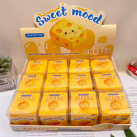 Jouet anti-stress ASMR en forme de cube de fromage à son bruit craquant, bloc de construction souple, jouet sensoriel à presser, nouveauté pour enfants, vente en gros