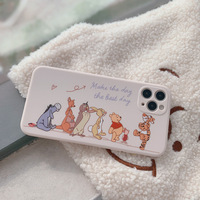 Coque Mate à Bords Droits Motif Dessin Animé, Conception de Trous Précis pour iPhone 17 Pro Max 16 15 12 11 X 8 & Huawei
