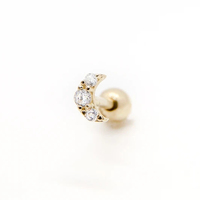 CANNER Boucles d'oreilles clous en argent sterling S925 avec zircon délicat, design étoile créatif